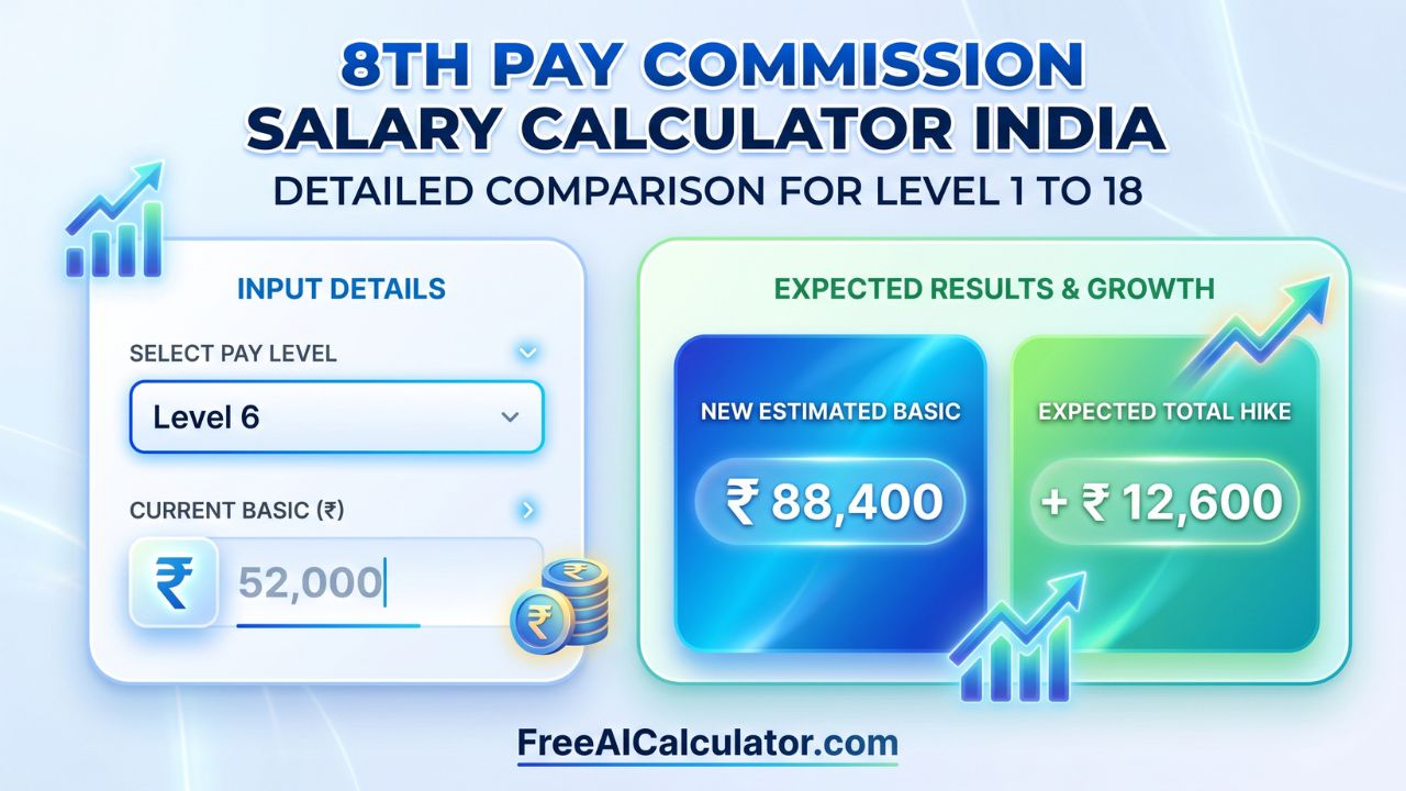 8th Pay Commission Salary Calculator Online — Level 1 to 18
