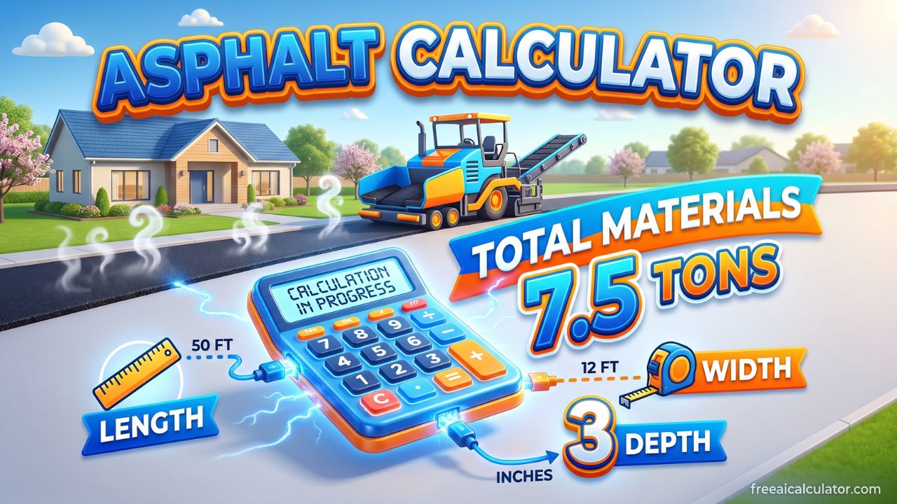 Free Asphalt Calculator Online – Estimate Volume, Tonnage, and Cost