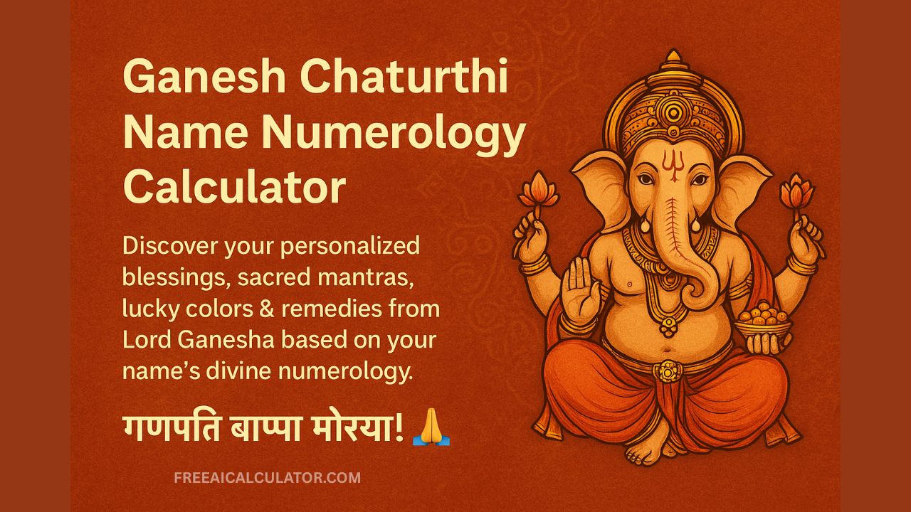 Ganesh Chaturthi Name Numerology Calculator Online