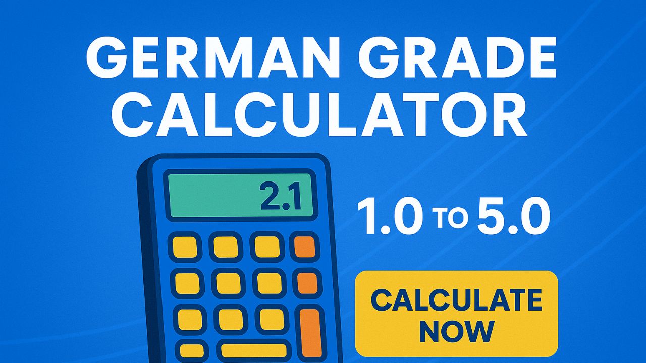German Grade Calculator Online (1.0 to 5.0)