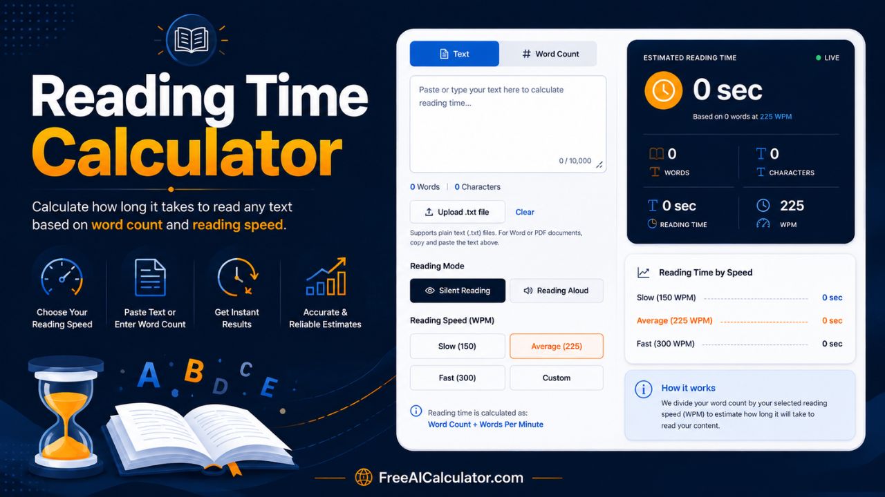 Reading Time Calculator Online