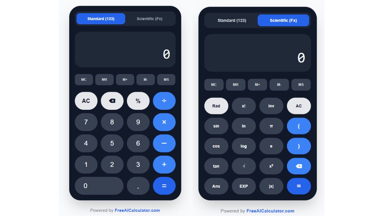 Free Online Scientific Calculator